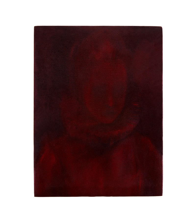 oil painting, red figure